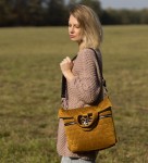 Backpack / bag 2 in 1 honey quilted upholstery velvet