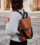 Bag / backpack 2 in 1 made of black eco leather  (1) (1)