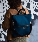 Bag / backpack 2 in 1 made of black eco leather  (1) (1) (1)