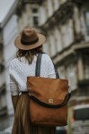 Ginger brown bag in waterproof nubuck (1)