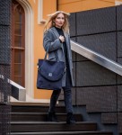 Big black  bag made of eco suede.  (1)