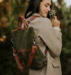 Bag / backpack 2 in 1 made of black eco leather  (1) (1) (1) (1) (1) (1)