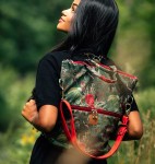 Bag / backpack 2 in 1 made of blue velor (1) (1) (1) (1) (1) (1)