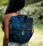 Bag / backpack 2 in 1 made of blue velor (1) (1) (1) (1) (1) (1) (1) (1)