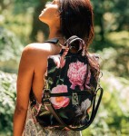 Bag / backpack 2 in 1 made of blue velor (1) (1) (1) (1) (1) (1) (1) (1) (1)