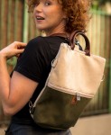 Bag / backpack 2 in 1 made of black eco leather  (1) (1) (1) (1) (1)