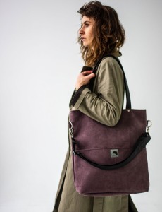 Plum  Öko-Wildledertasche